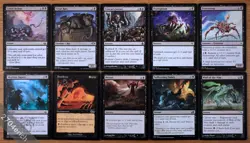 Set of 10 Pauper Legal Black Board Wipes *NM* (English Magic MTG) Pestilence - Image 1