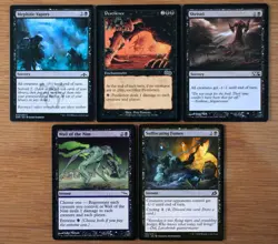Set of 10 Pauper Legal Black Board Wipes *NM* (English Magic MTG) Pestilence - Image 3