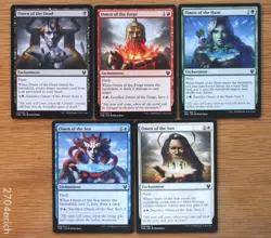 Set of 5 Omen of the Enchantments Set *Unplayed NM* Magic MTG Theros Beyond Sea - Image 1