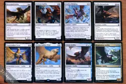 Set of 8 White Blue Flying Griffin Creatures *NM* Magic Gathering MTG Commander - Image 1