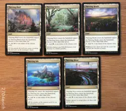 Set of 5 Jumpstart Thriving Dual Lands *NM* Magic MTG Commander Deck Building - Image 1