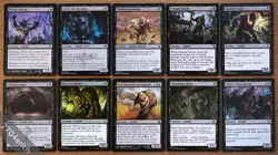 Magic MTG Lot 10 Black Zombie Creatures Commander Deck Build NM Pauper Legal Set - Image 1