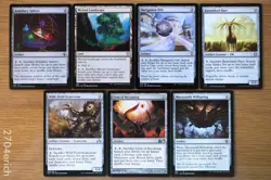 Set of 7 *Fetch Two Lands* Colorless *NM* EDH MTG Commander Deck Building - Image 1