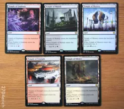 Set of 5 Rare Temple Dual Scry Lands Magic 2021 *NM* MTG Commander Deck Building - Image 1