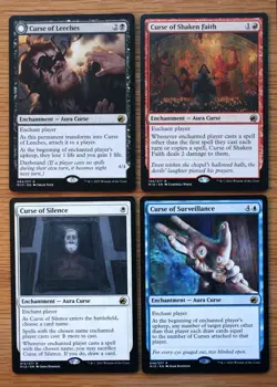 Set of 4 Curse Enchantments Innistrad *NM* Magic MTG Curse Deck Group - Image 1