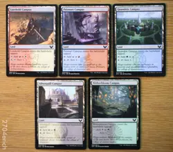 Set of 5 Different Strixhaven Dual Campus Scry Lands *NM* (Magic MTG) Quandrix - Image 1