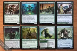 Set of 8 Green Land Fetch Ramp Creatures *NM* Magic Group MTG EDH Wood Elves - Image 1