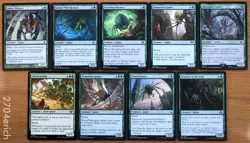 Lot 9 Pauper Legal Green Spider Creatures *NM* Set Magic MTG Commander Group EDH - Image 1