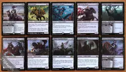 Set of 10 Black Knight Creatures *NM* (Magic MTG) Dusk's Shadow, Murderous Rider - Image 1