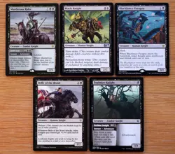 Set of 10 Black Knight Creatures *NM* (Magic MTG) Dusk's Shadow, Murderous Rider - Image 2