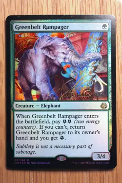 Greenbelt Rampager FOIL / Prerelease Promo *NM Unplayed* English Magic MTG - Image 1