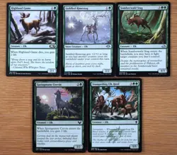 Set of 10 Green Elk Creatures *NM* (Magic the Gathering MTG) Dawnglade Regent - Image 3