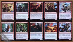 Set of 10 Pauper Legal Red Pirates *NM* (English Magic the Gathering MTG) Group - Image 1