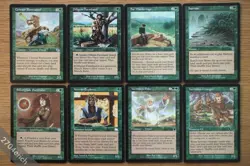 Set of 8 Green Land Fetch Creatures & Spells *NM* English Magic Old School MTG - Image 1