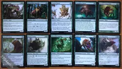 Lot of 10x Green Pauper Legal Beast Creatures *NM* Magic Set MTG Group - Image 1