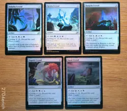 Set of 5 FOIL Ikoria Crystal Triple Mana Artifacts *NM* MTG EDH Magic Deck - Image 1