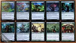 Set 10 Green Kamigawa Snake Creatures *NM* (English Magic MTG) Weaver of Harmony - Image 1