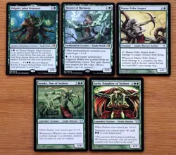 Set 10 Green Kamigawa Snake Creatures *NM* (English Magic MTG) Weaver of Harmony - Image 3