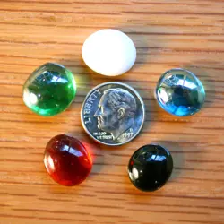 Small Green Box of All Colors Tokens, Life Counters Gaming Stones Dice Bag MTG - Image 3