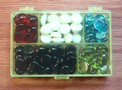 Small Green Box of All Colors Tokens, Life Counters Gaming Stones Dice Bag MTG - Image 4