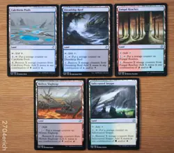 Set of 5 Time Spiral Remastered Dual Storage Lands *NM* (Magic MTG Magic) - Image 1