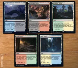 Set of 5 Rare Dual Reveal Lands *NM* Magic MTG Group New Capenna Commander EDH - Image 1