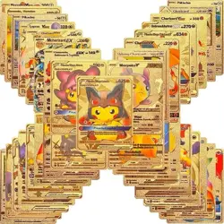 55 Pcs Gold Foil Pokemon Cards Pack - VMAX GX TCG Rare Card Lot/collectible/gift - Image 3