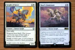 Set of 10 White Knight Creatures *NM* Magic MTG Benalish Marshal, White Orchid - Image 2