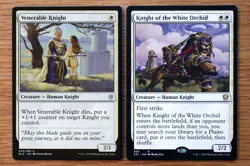 Set of 10 White Knight Creatures *NM* Magic MTG Benalish Marshal, White Orchid - Image 4