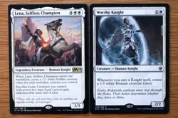 Set of 10 White Knight Creatures *NM* Magic MTG Benalish Marshal, White Orchid - Image 5