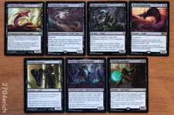 Set 7 Black Commander Snake Creatures *NM* (English Magic MTG) Thieving Amalgam - Image 1