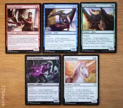 Set 5 Commander 2018 Loyal Creatures *NM* Magic MTG Apprentice Guardian Unicorn - Image 1