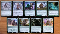 Set 9 Green Elephant Creatures *NM* Magic Deck Building Group MTG Commander EDH - Image 1