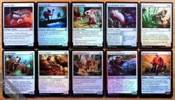 Set 10 FOIL White Mouse Creatures *NM* (Magic MTG Commander EDH) Bloomburrow - Image 1