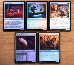 Set 10 FOIL White Mouse Creatures *NM* (Magic MTG Commander EDH) Bloomburrow - Image 2