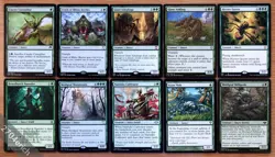 Set of 10 Green Insect Creatures *NM* (Magic MTG) Giant Adephage Scute Mob - Image 1