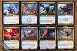 Set of 8 Flying Blue / Red Creatures *NM* (Magic MTG) - Image 1