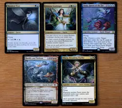 Lot 10 Rare & Uncommon Faerie Gold Legendary Creatures Magic MTG Commander Decks - Image 3