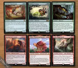 Set 6 Rare Dinosaur Creatures Red/Green *NM* (English MTG) Etali, Primal Storm - Image 1