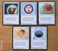 Set of 5 Circle of Protection / Ice Age White *NM* (Magic the Gathering MTG) - Image 1
