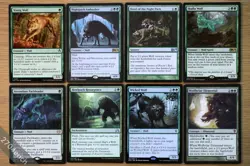 Set 8 Different Rare & Uncommon Wolf Creatures Magic MTG Commander Group Wolves - Image 1