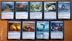 Lot of 9 Blue Pauper Legal Sea Serpents *NM* Magic MTG Deck Building Group - Image 1