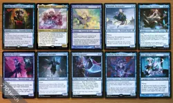 Set of 10 Different Blue Moonfolk Creatures *NM* (Magic MTG EDH) Tameshi, Meloku - Image 1