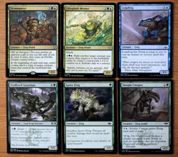 Set of 12 Green Blue Frog Creatures *NM* (Magic MTG) Froghemoth, Spore Frog - Image 3