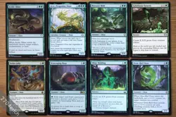 Set 8 Green Ooze Creatures NM Commander Magic MTG Group Biowaste Blob Scavenging - Image 1