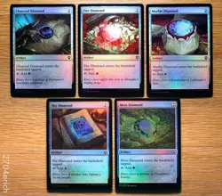 Set of 5 FOIL Diamond Mana Artifacts Commander Legends CLB *NM* Magic MTG - Image 1