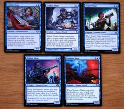 Lot 5 Blue Mage Artifact Search Creatures Set Magic MTG Tribute Trinket Trophy - Image 1