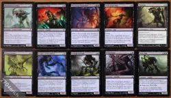 Set of 10 Black Infect Creatures *NM* Phyrexia Magic MTG Poison Counters Toxic - Image 1