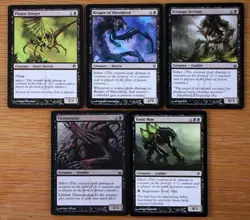 Set of 10 Black Infect Creatures *NM* Phyrexia Magic MTG Poison Counters Toxic - Image 3