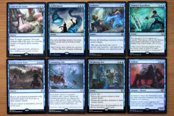 Set of 8 Commander Blue Board Wipes *NM* (English Magic MTG) Commander EDH - Image 1